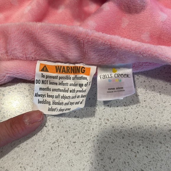 Falls Creek Lovey Pink Unicorn Plush Security Blanket - Picture 6 of 8